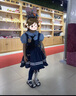 G.DUCKKIDS朱迪兔子警官洛麗塔公主裙兒童衣服夏裝小女孩生日裙子兒童cos服 藏青色裙子+裙撐 120 （建議身高110cm  6-7歲）c 曬單實(shí)拍圖