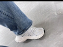 卡帕（Kappa）復古運動(dòng)老爹鞋女冬季新款厚底增高休閑情侶小白鞋子 月灰色 37 曬單實(shí)拍圖