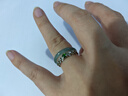 老廟翡翠戒指冰種飄花藍水玉石戒指可疊戴氣質(zhì)送女友送老婆生日禮物 翡翠戒指15# 曬單實(shí)拍圖