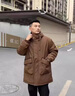 皮爾卡丹（pierre cardin）長(cháng)款羽絨服男2025年最新款高端輕薄款派克服冬季小個(gè)子潮流外套  卡其色+兔毛羽絨內膽 【高品質(zhì)羽絨】 XL 175 曬單實(shí)拍圖