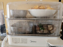 美的（Midea）電蒸鍋蒸煮一體自動(dòng)斷電 蒸鍋透明可視 家用早餐蒸汽鍋 蒸包子饅頭不銹鋼蒸架電鍋多功能鍋 22L 【三層不銹鋼蒸架】 ZGC322301 曬單實(shí)拍圖