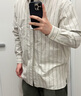 優(yōu)衣庫男裝/男女同款牛津紡寬松條紋襯衫/長袖襯衣480802 31 米色 M /170/92A 曬單實(shí)拍圖