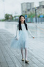 巴拉巴拉【商場(chǎng)同款】童裝兒童連衣裙女童2025秋冬新款針織網(wǎng)紗裙 藍色調00388 150 曬單實(shí)拍圖
