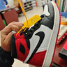 NIKE耐克Air Jordan 1 High AJ1黑腳趾紅絲綢 女款休閑板鞋 CD0461-016 40 曬單實(shí)拍圖