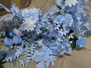 LZJV新款婚慶大款地排訂婚宴仿真絹花成品裝飾花排布置路引婚禮花藝 藍色森系迎賓區套裝六個(gè)花 曬單實(shí)拍圖