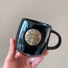 星巴克經(jīng)典黑紅白魚(yú)鱗陶瓷銅牌馬克杯水杯咖啡杯復古人魚(yú)情侶對杯禮物 黑色單杯原盒 送手提袋 曬單實(shí)拍圖