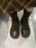 百思圖2025冬季商場(chǎng)新款黑色彈力瘦瘦靴粗跟顯瘦女短靴O3982DZ5 咖色 38 曬單實(shí)拍圖