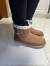 UGG秋季新款女士時(shí)尚拼接束帶短筒雪地靴1174575CHE|栗色37 曬單實(shí)拍圖