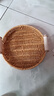 零食盤(pán)點(diǎn)心茶點(diǎn)水果籃蛋糕盤(pán)藤編托盤(pán)家用客廳面包竹編籃子干果盤(pán) 編織收納筐-22.5*4cm-1個(gè) 1個(gè) 曬單實(shí)拍圖