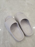 名創(chuàng  )優(yōu)品（MINISO）拖鞋女士夏季居家用踩屎感eva厚底浴室內洗澡防滑軟彈情侶涼拖鞋 煙灰色 42-43 【適合41-42腳穿】 曬單實(shí)拍圖