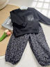靚貝城堡女童套裝秋冬季2025新款兒童加絨加厚女寶寶洋氣穿搭豹紋兩件套 黑色加絨 110 曬單實(shí)拍圖