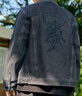 卡賓重工刺繡牛仔外套25春夏20萬(wàn)針?biāo)柑?yáng)花 煤黑色01 XL/180/52  曬單實(shí)拍圖
