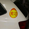 者也汽車(chē)實(shí)習車(chē)貼新手上路粘貼式交通部統一標準警示標志貼 2片 曬單實(shí)拍圖
