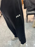 FILA 斐樂(lè )官方男士針織長(cháng)褲2025秋季新款時(shí)尚純棉舒適休閑直口褲 正黑色-BK L 175/84A/L 曬單實(shí)拍圖