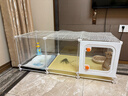 蔻絲透明兔籠子家用室內大號帶接糞托盤(pán)荷蘭豬侏儒兔寵物專(zhuān)用豪華別墅 曬單實(shí)拍圖