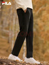 斐樂(lè )（FILA）官方男士長(cháng)褲秋冬季款針織時(shí)尚直筒長(cháng)褲子運動(dòng)褲簡(jiǎn)約通勤休閑長(cháng)褲 【經(jīng)典款】正黑色-BK L 175/84A 曬單實(shí)拍圖