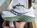 Saucony索康尼彭于晏同款勝利22跑步鞋男緩震舒適慢跑鞋白綠42.5 曬單實(shí)拍圖