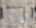 禧天龍塑料衣物收納箱玩具整理箱55L 透明 3個(gè)裝 帶輪 曬單實(shí)拍圖
