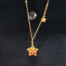 周六福星星黃金項鏈女足金吊墜生日禮物計價(jià)A0613737約3.58g40+5cm 曬單實(shí)拍圖