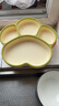 COOKSS 寶寶餐盤(pán)硅膠嬰兒學(xué)吃飯分格兒童餐具輔食碗餐盤(pán)帶吸盤(pán) 雙拼綠 曬單實(shí)拍圖