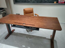 林氏家居實(shí)木電動(dòng)升降桌腿胡桃木色自動(dòng)升降書(shū)桌大板桌辦公桌木業(yè)BG083 【橡膠木|胡桃色】桌+雙抽屜 1.8米長(cháng) 曬單實(shí)拍圖