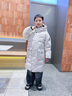 雪中飛兒童羽絨服2025新款女童冬裝大童男童工裝風外套加長及膝防寒服 暖米色 140 曬單實拍圖