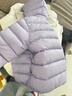 優(yōu)衣庫童裝男童女童高級輕型羽絨連帽外套帽子可拆卸471377 71 淺藍紫色 120 曬單實(shí)拍圖