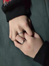 DRAGBOLL鉆戒女對戒紙短情長(cháng)情侶戒指活口可調節結婚求婚送女友生日禮物 白金色一對莫桑石-開(kāi)口可調節 曬單實(shí)拍圖
