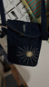 馬登工裝 美式復古刺繡丹寧斜挎包印第安民族風(fēng)牛仔情侶款零錢(qián)手機包 牛仔藍 小包 曬單實(shí)拍圖