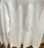 優(yōu)衣庫男裝女裝AIRism棉混紡圓領(lǐng)T恤/長(cháng)袖482293 00 白色 L 曬單實(shí)拍圖