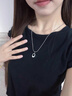 Lnieer銀色水滴吊墜項鏈女長(cháng)款毛衣鏈輕奢不掉色小眾鈦鋼2025年新款配飾 水滴吊墜項鏈 曬單實(shí)拍圖