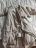 童泰連體衣秋冬薄棉0-6月嬰兒衣服男女寶寶家居服蝴蝶衣爬服灰色 52cm 曬單實(shí)拍圖