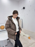 波司登（BOSIDENG）25新款羽絨服短款男女情侶款90絨時(shí)尚運動(dòng)加厚連帽保暖面包服 【趨勢推薦】暮秋褐7E16 M 165/88A 曬單實(shí)拍圖