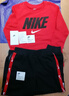 NIKE 耐克童裝男女童長(cháng)袖T恤+長(cháng)褲2件套2025春季兒童套裝 正黑色 110 /56 【建議身高104-110cm】 曬單實(shí)拍圖