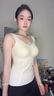 古今（GUJIN）保暖內衣女帶罩杯免穿文胸提拉塑型無(wú)痕蕾絲花邊保暖吊帶背心女 曬單實(shí)拍圖