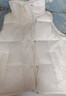 鴨鴨反季羽絨服馬甲女款外穿新款短款鴨絨背心馬夾外搭秋冬外套KLZ 奶白色 L 曬單實(shí)拍圖