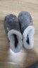 奧康（Aokang）包跟棉拖鞋男士冬季保暖室內居家老人防滑防臭加絨全包棉鞋女外穿 深灰 40-41 【適合39-40】 曬單實(shí)拍圖