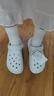 CROCS卡駱馳洞洞鞋泡芙2025夏季新款鞋子女涼鞋沙灘鞋厚底高跟拖鞋女鞋 月光灰（建議拍小一碼） 37-38 (230mm) 曬單實(shí)拍圖