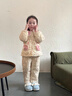 班喜迪女童睡衣冬裝2026新款兒童洋氣加絨加厚套裝女寶寶冬季夾棉家居服 米色 110 曬單實(shí)拍圖