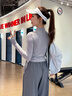 百思絨速干跑步運動(dòng)套裝女長(cháng)袖健身房瑜伽服寬松休閑長(cháng)褲高級感健身衣 曬單實(shí)拍圖