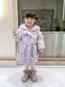 G.DUCKKIDS小黃鴨童裝女童羽絨服2024新款洋氣冬季女寶寶加厚中長(cháng)款兒童冬裝 米白 100 建議2~3歲【 90-100cm】cm 曬單實(shí)拍圖