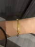 老廟黃金手鐲足金實(shí)心推拉手鐲中性時(shí)尚簡(jiǎn)約大氣細膩親膚送媽媽禮物 曬單實(shí)拍圖