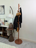 小匠材衣帽架實(shí)木掛衣架臥室落地簡(jiǎn)易衣架多掛鉤衣服架子胡桃色圓盤(pán)款 曬單實(shí)拍圖