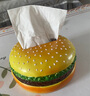 床頭可愛(ài)創(chuàng  )意飾品搞怪漢堡紙巾盒創(chuàng  )意沒(méi)事復古客廳抽紙盒家 加大巨無(wú)霸漢堡【紙巾盒】 曬單實(shí)拍圖
