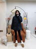 波司登（BOSIDENG）25新款羽絨服女短款90絨冰雪運動(dòng)時(shí)尚冬季連帽保暖外套B250246806 沃土黑8C65 M 165/88A 體重約110-120斤 曬單實(shí)拍圖