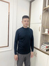 恒源祥半高領(lǐng)羊毛衫男純羊毛100%秋冬季新款純色打底毛衣男薄款高端精紡 黑色 （薄款） XL （175）建議140-155斤 曬單實(shí)拍圖