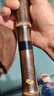 舒懷 樂(lè )器（shuhuai）【隨3豪禮】紫竹洞簫八孔蕭六孔配視頻教程成人初學(xué)學(xué)生入門(mén)豎吹 本色一節整支 正手八孔 G調洞簫 曬單實(shí)拍圖