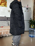 安踏（ANTA）面包羽絨丨中長(cháng)款連帽羽絨服女裝冬季新款防潑水加厚鴨絨保暖外套 【黑巧法棍-中長(cháng)款】基礎黑-3 M (充絨量175) 曬單實(shí)拍圖