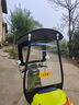 一家有篷電動(dòng)車(chē)新款雨棚摩托遮陽(yáng)傘電瓶車(chē)擋雨棚遮雨罩摩托遮雨棚防曬罩 長(cháng)款/全黑+前開(kāi)窗+帽檐+后立柱 有后視鏡車(chē)型拍（F2Y） 曬單實(shí)拍圖
