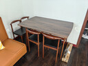 科格美餐桌家用小戶(hù)型客廳長(cháng)方形吃飯桌子出租房用飯桌簡(jiǎn)易餐飲商用桌椅 胡桃色【送貨上門(mén)】 120cm 【寬80cm】一桌四椅 曬單實(shí)拍圖